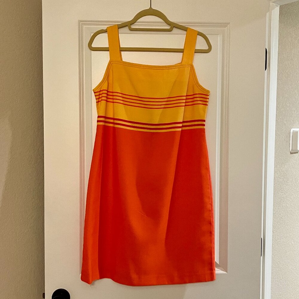 Vintage '90s Y2K GAP Sundress Orange Yellow Mini Dress
